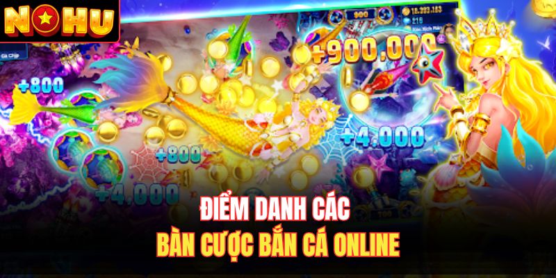 Điểm danh các bàn cược bắn cá online